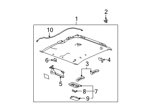 2012 GMC Canyon Interior Trim - Cab Diagram 4 - Thumbnail