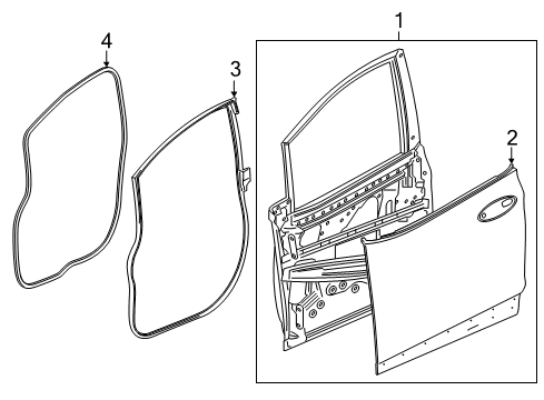 2019 Chevy Bolt EV Front Door Diagram