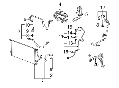 2005 Pontiac Montana Compressor Assembly Diagram for 19258827