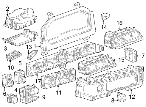 2024 Chevy Silverado 3500 HD Heater Control Diagram for 85605648