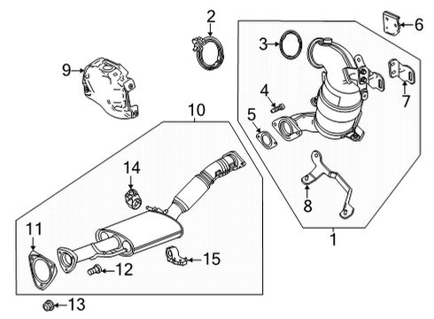 2024 Chevy Trailblazer Catalytic Converter Diagram for 25204398