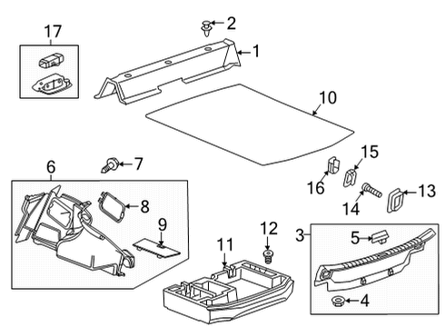 2022 Cadillac CT4 Interior Trim - Rear Body Diagram