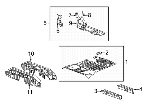 2021 Buick Envision Rear Floor Pan Diagram for 84784176