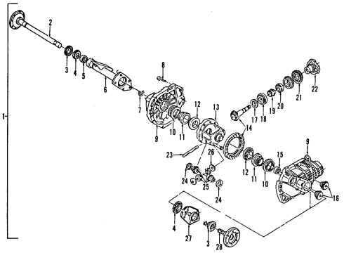 2004 GMC Safari Front Axle, Axle Shafts & Joints, Differential, Drive Axles, Propeller Shaft Diagram