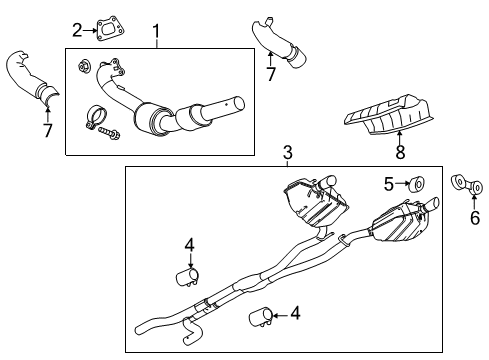 2012 Chevy Camaro Muffler & Pipe Diagram for 23259291