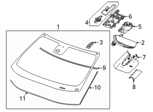 2023 Chevy Trailblazer Glass, Reveal Moldings Diagram