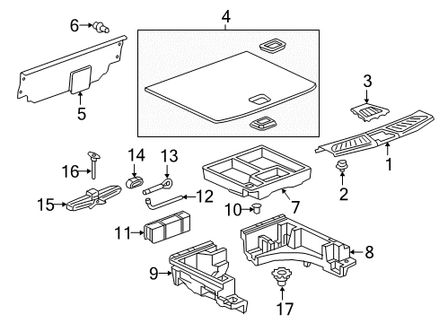 2016 Buick Envision Interior Trim - Rear Body Diagram