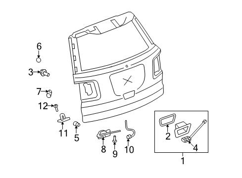2008 GMC Acadia Lift Gate Diagram