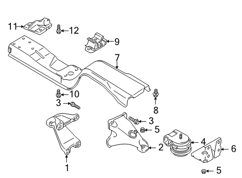 2001 Chevy Tracker Engine & Trans Mounting Diagram 2 - Thumbnail