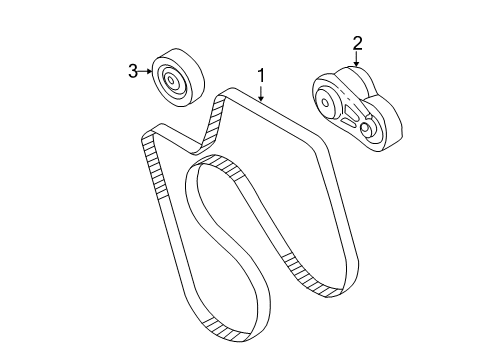1997 Chevy Express 2500 Belts & Pulleys Diagram