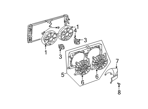 2001 Oldsmobile Alero Cooling System, Radiator, Water Pump, Cooling Fan Diagram