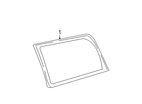 2006 Chevy Suburban 2500 Quarter Panel - Glass & Hardware Diagram