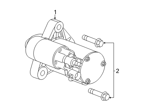 2014 Cadillac ATS Starter Diagram for 12627135
