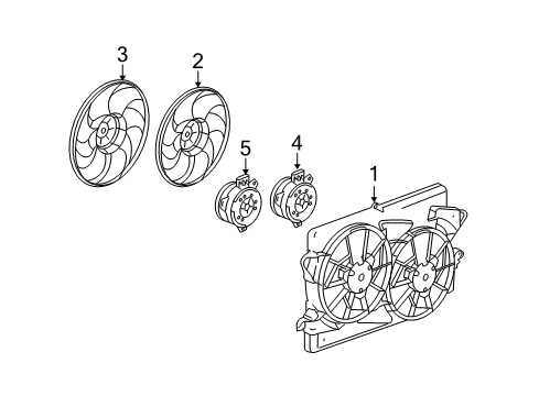 2005 Chevy Equinox Cooling System, Radiator, Water Pump, Cooling Fan Diagram 2 - Thumbnail