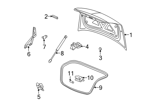 2007 Saturn Aura Trunk Lid Diagram 2 - Thumbnail