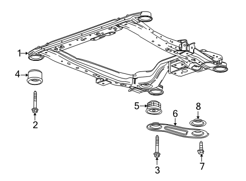 2016 Buick LaCrosse Suspension Mounting - Front Diagram