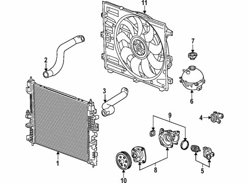 2019 Chevy Traverse Fan Assembly Diagram for 84199037