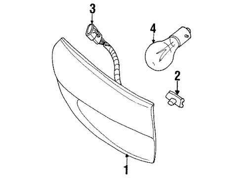 2002 Saturn SC1 Tail Lamps Diagram