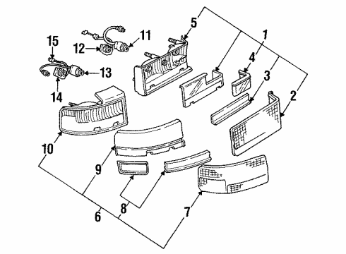 1993 Cadillac Seville Combination Lamps Diagram