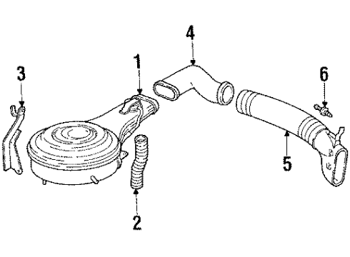 1985 GMC S15 Air Inlet Diagram