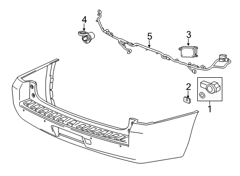 2015 GMC Yukon XL Rear Bumper Diagram