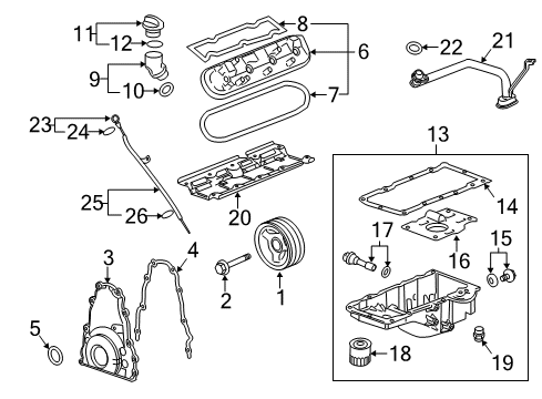 2012 Chevy Camaro Dipstick Diagram for 12625478