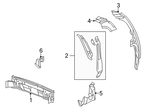 2006 Buick Terraza Rear Body Diagram
