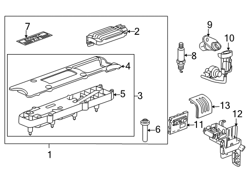 2006 Chevy Cobalt Ignition Coil Diagram for 12580538
