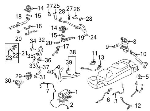 2005 Pontiac Aztek Emission Components Diagram