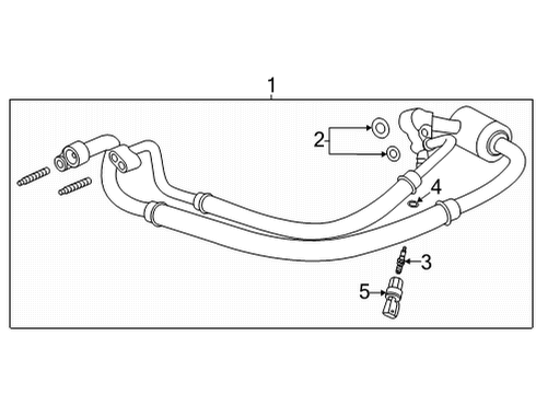2021 Chevy Corvette Rear A/C Lines Diagram