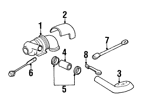 1993 GMC C1500 Suburban Turbocharger Diagram for 12522149