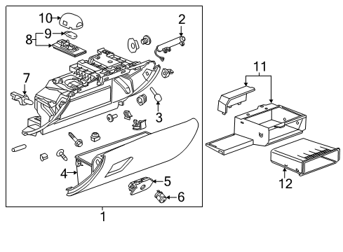 2013 Cadillac ATS Glove Box Diagram