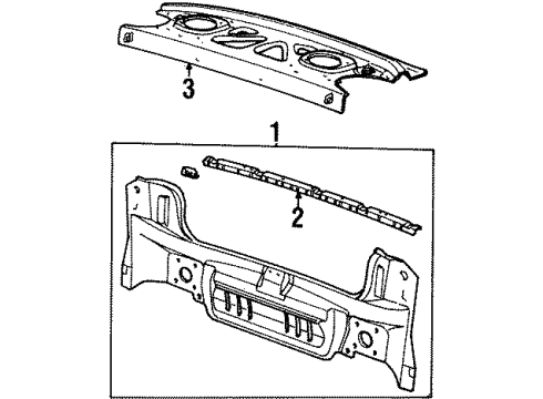 1998 Saturn SC2 Rear Body Panel Diagram for 21123192