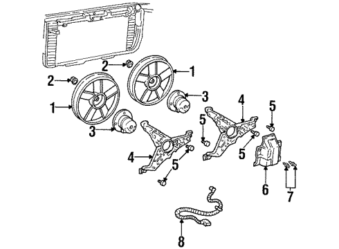 1996 Chevy Monte Carlo Mount Bracket, Passenger Side Diagram for 12362575
