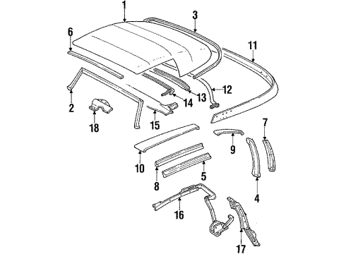 1990 Chevy Camaro Seal, Front Passenger Side Diagram for 12510764