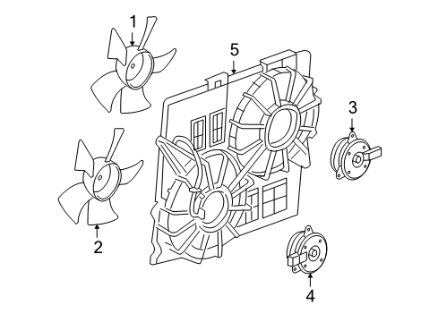 2005 Cadillac STS Cooling System, Radiator, Water Pump, Cooling Fan Diagram 8 - Thumbnail