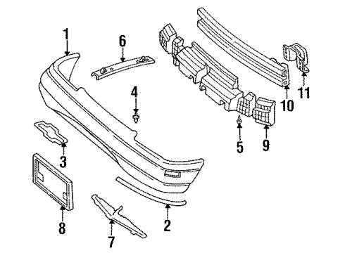 1996 Chevy Lumina Front Bumper Diagram