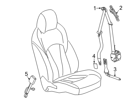 2017 Buick LaCrosse Seat Belt Diagram