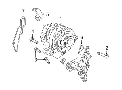 2006 Pontiac Torrent Alternator Diagram for 15812949