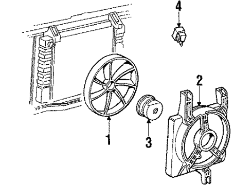 1988 Buick Skyhawk Blower Motor & Fan Diagram