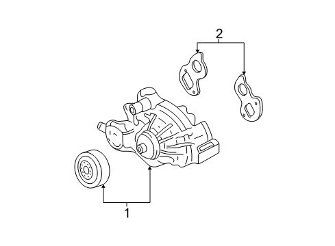 2009 GMC Canyon Cooling System, Radiator, Water Pump, Cooling Fan Diagram 2 - Thumbnail