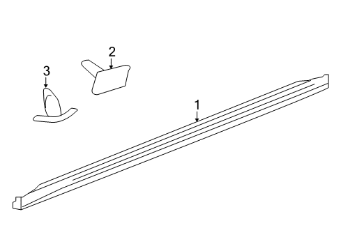 2009 Saturn Aura Exterior Trim - Pillars, Rocker & Floor Diagram