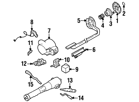 1993 Cadillac Seville Upper Steering Column Diagram