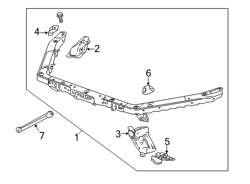 2016 Cadillac CTS Radiator Support Diagram