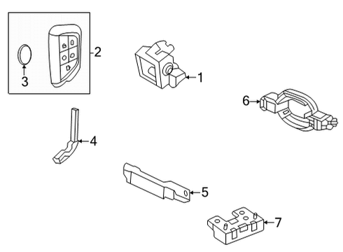 2022 Cadillac CT4 Keyless Entry Components Diagram