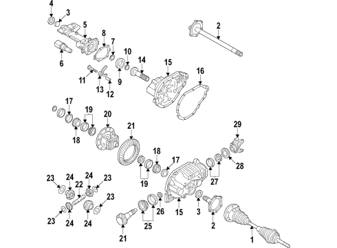 2017 Cadillac Escalade Front Axle, Axle Shafts & Joints, Differential, Drive Axles, Propeller Shaft Diagram