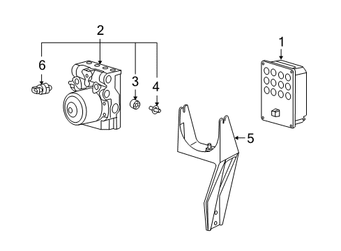 2007 Cadillac XLR ABS Components Diagram