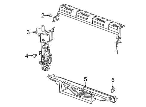 2021 Chevy Silverado 3500 HD Splash Shields Diagram