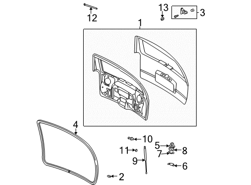 2009 GMC Envoy Gate & Hardware Diagram