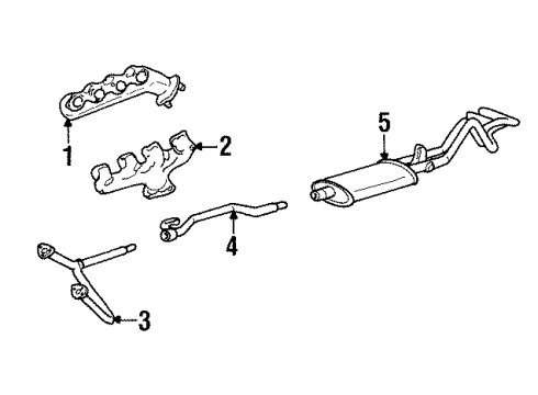 1993 Chevy K1500 Intermed Pipe Diagram for 15567730